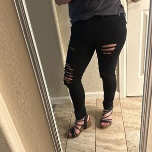 Express distressed leggings
